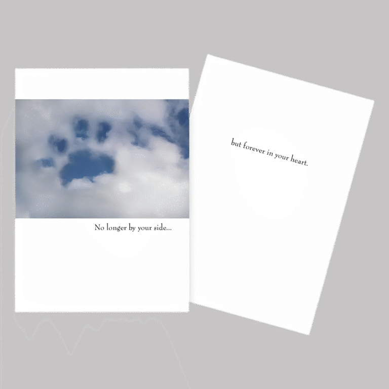 Living Legacy cloud paw pet sympathy card