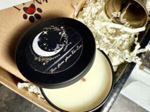 Calming Black Tin 100% Soy Candle- Pet Sympathy